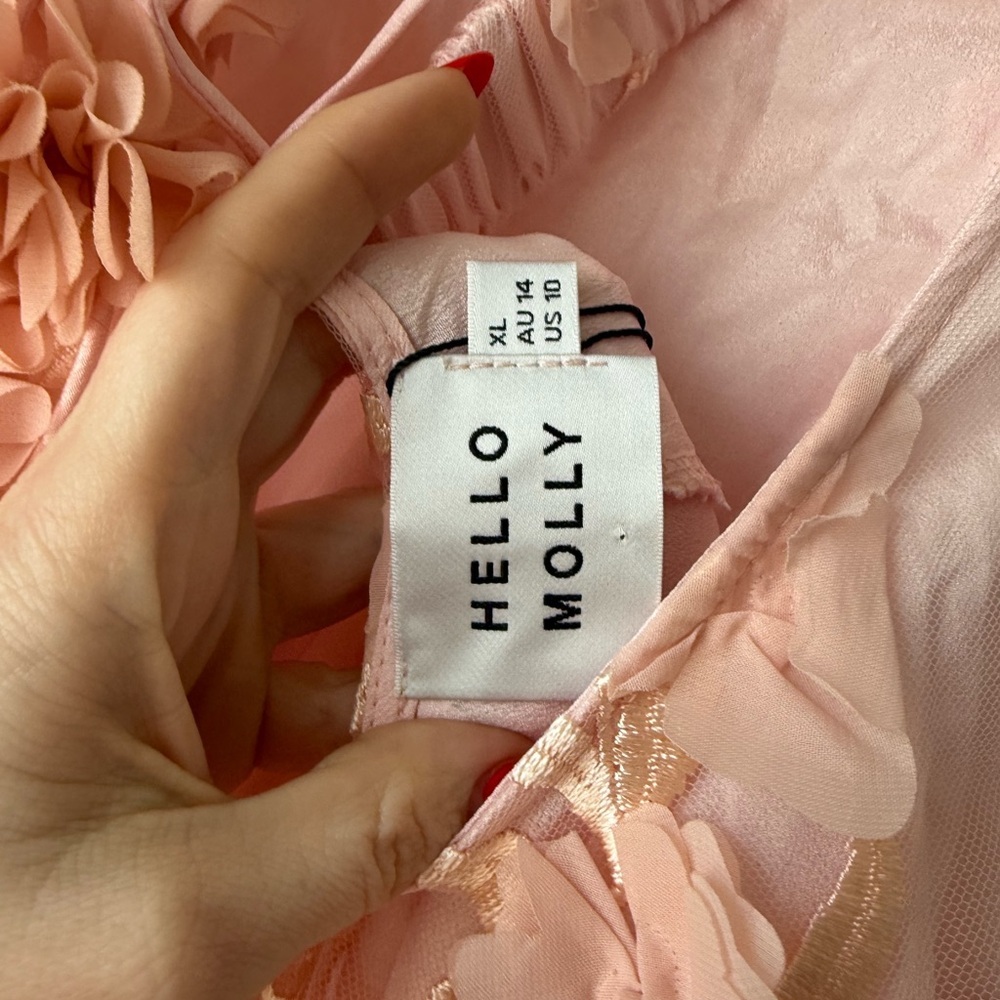 Hello Molly Enchanted Dream Blush Pink Midi Dress XL NWT - Picture 8 of 9